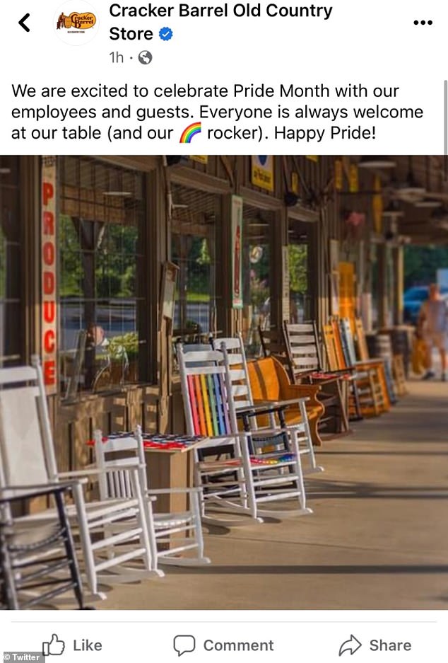 rainbow rocker cracker barrel