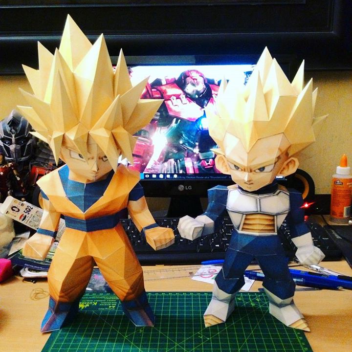 dragon ball chibi papercraft