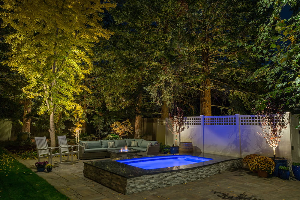 swim spa backyard designs