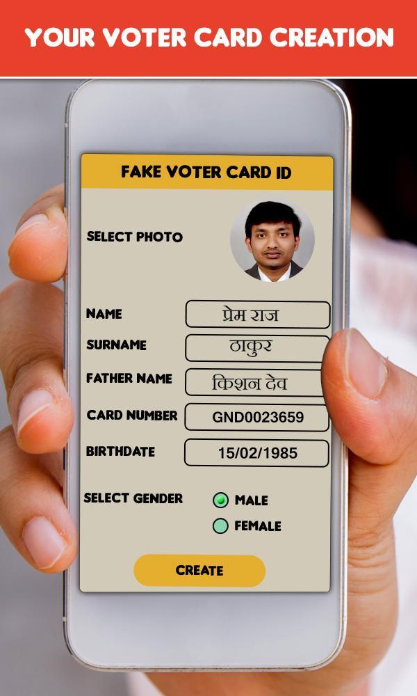 fake voter id card number generator