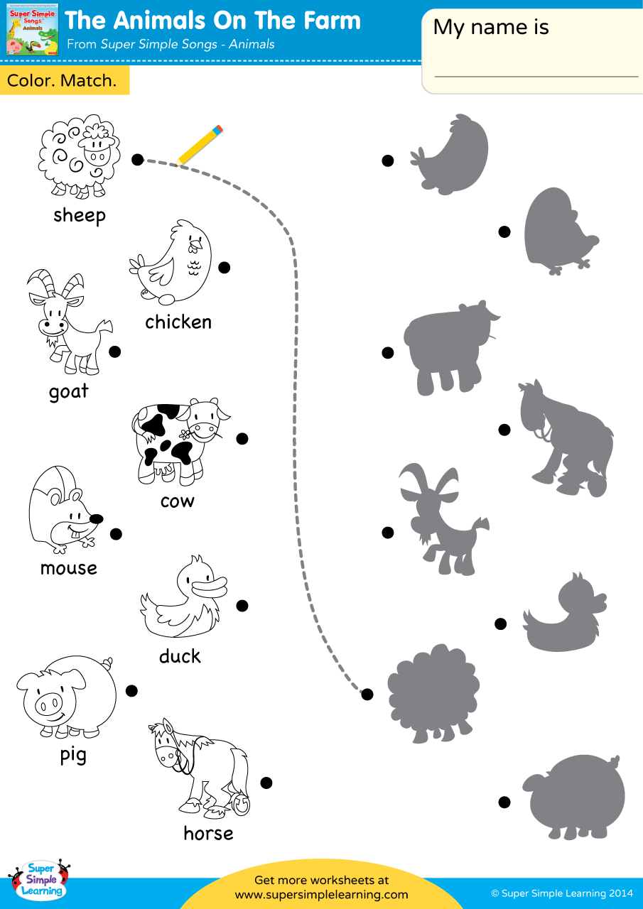 farm animals worksheet