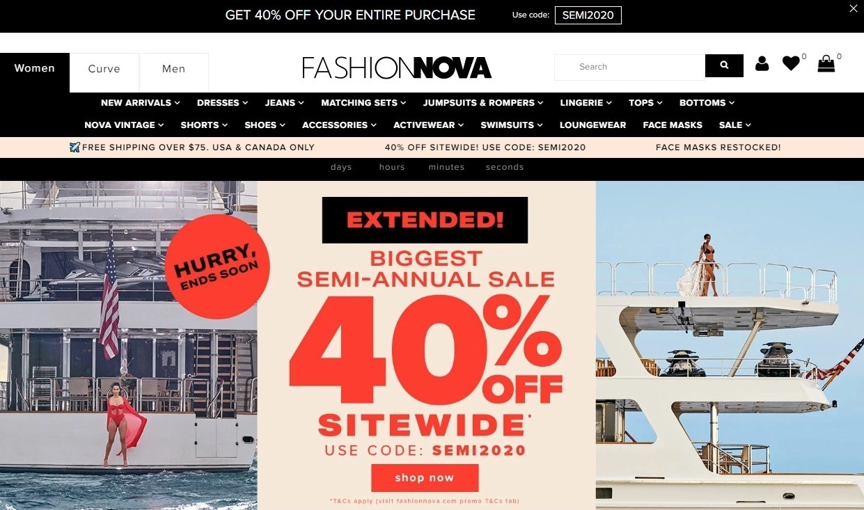 fashion nova discount codes canada