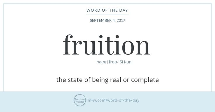 fruition thesaurus