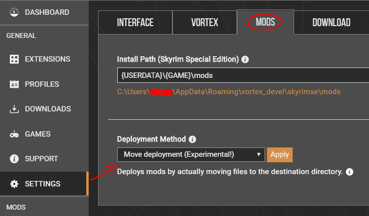 vortex change deployment method