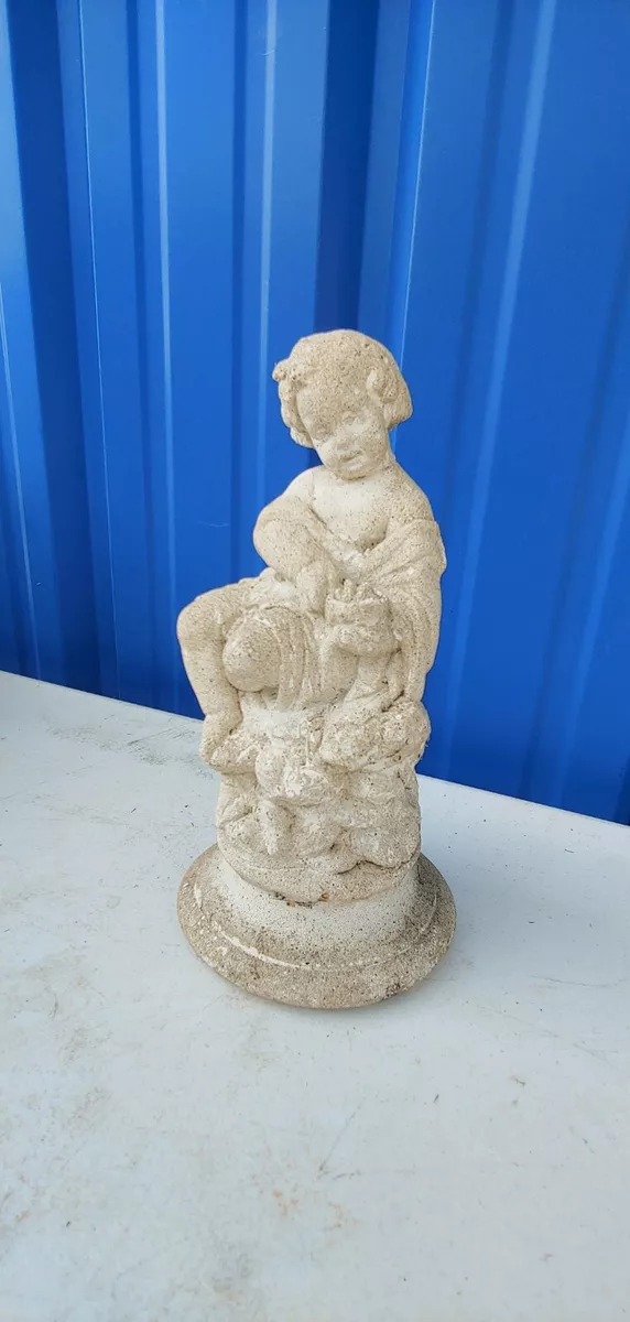 vintage cement garden statues