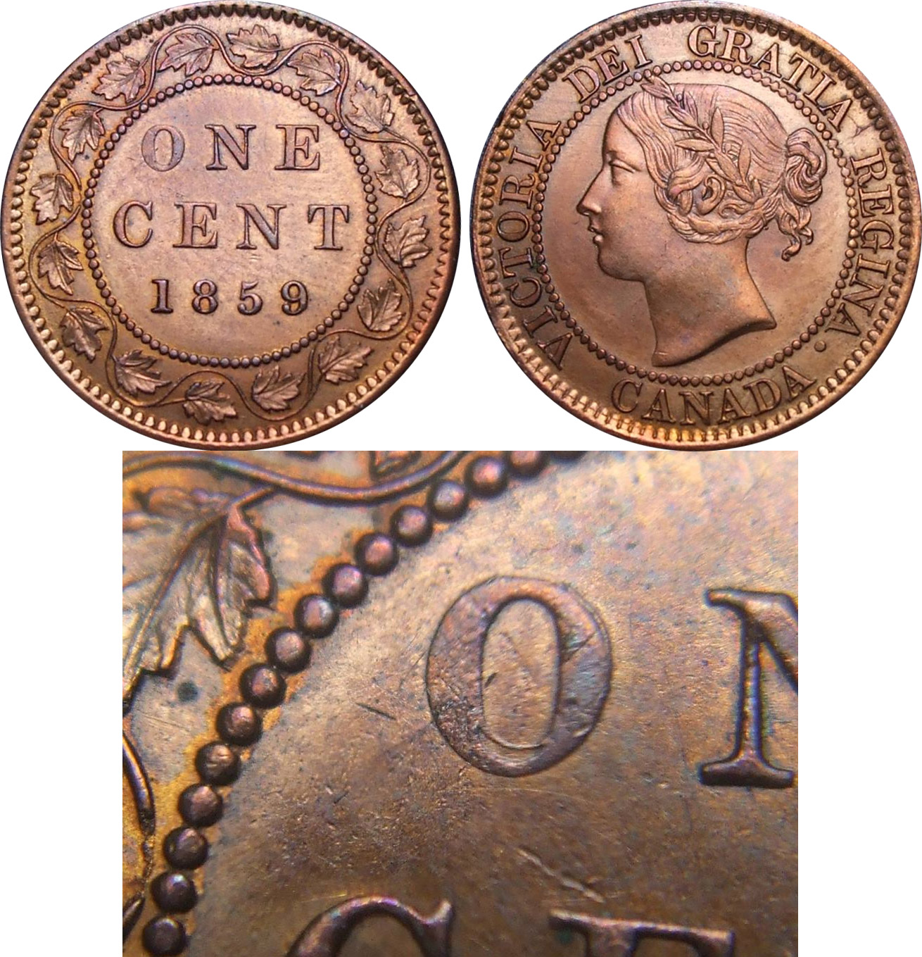 1859 canada 1 cent
