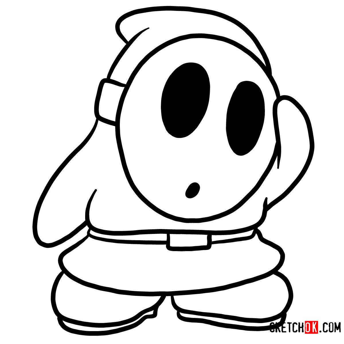 shy guy coloring pages