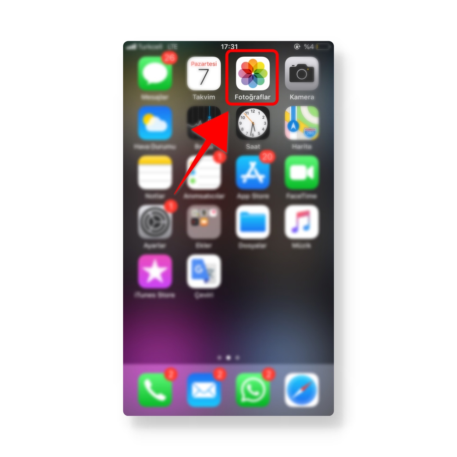 iphone 7 plus arayan resmi tam ekran