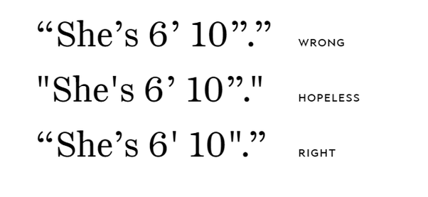 feet measurement symbol