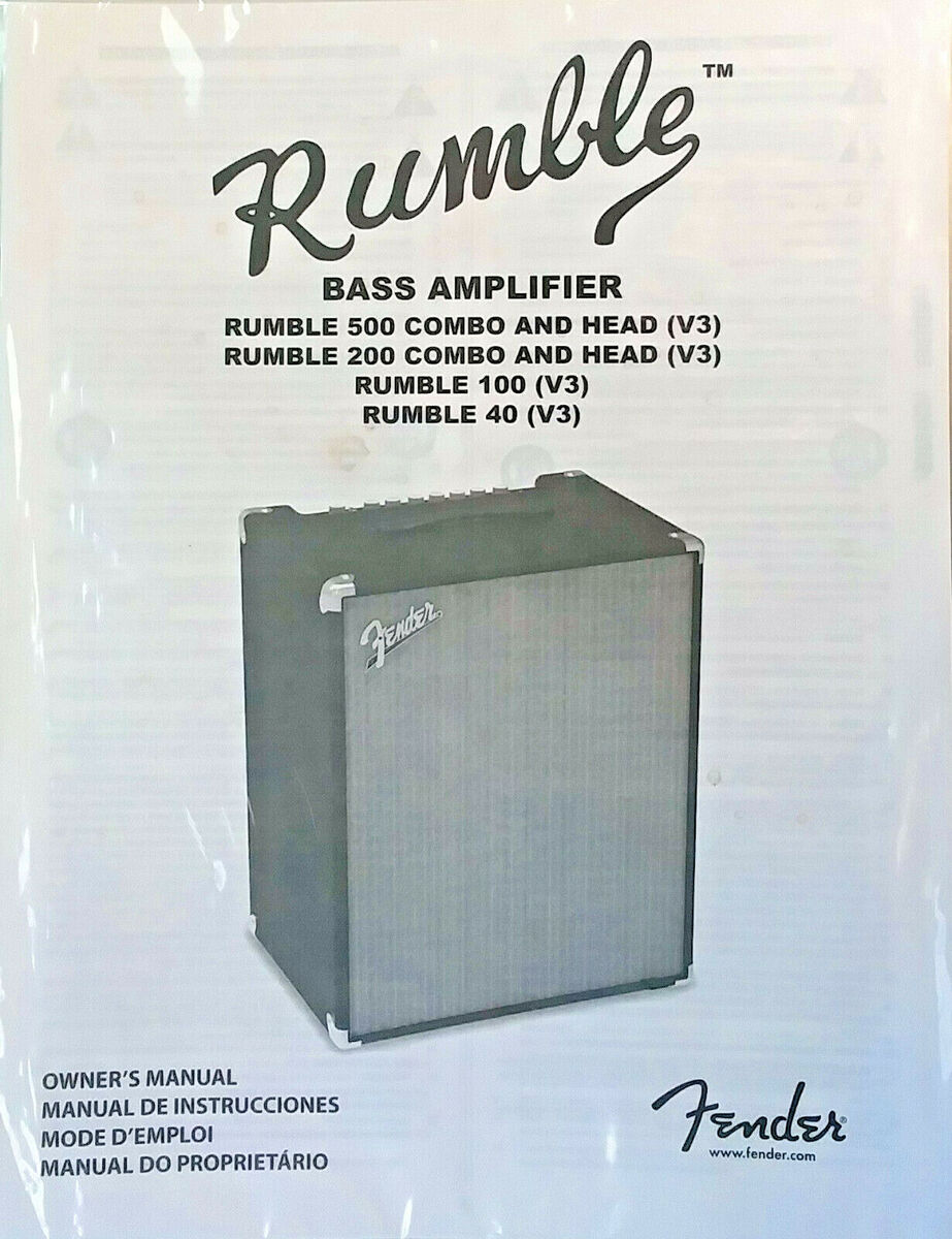 fender rumble 500 combo manual