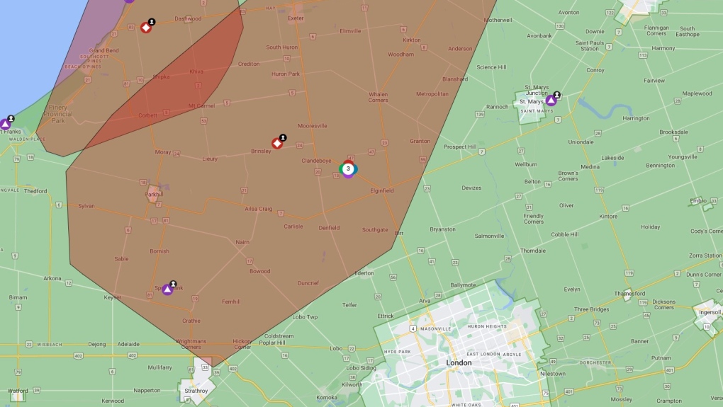 festival hydro outage map