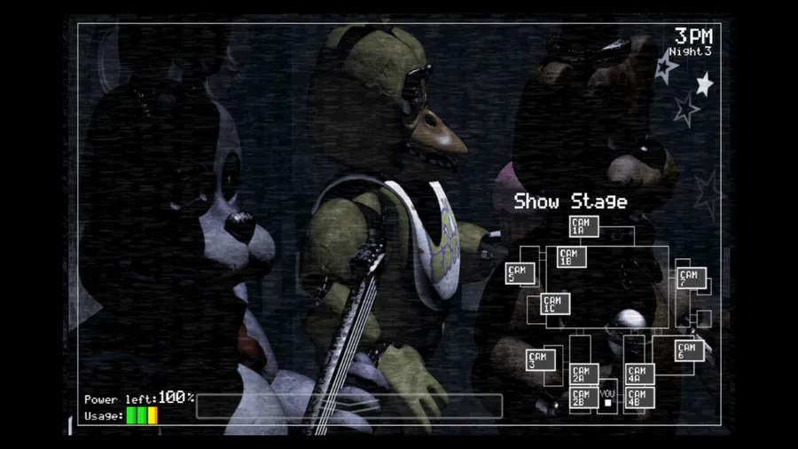 five nights at freddys cameras