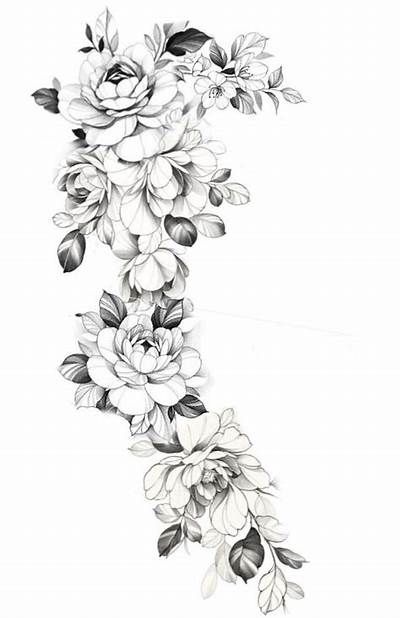 floral tattoo stencils