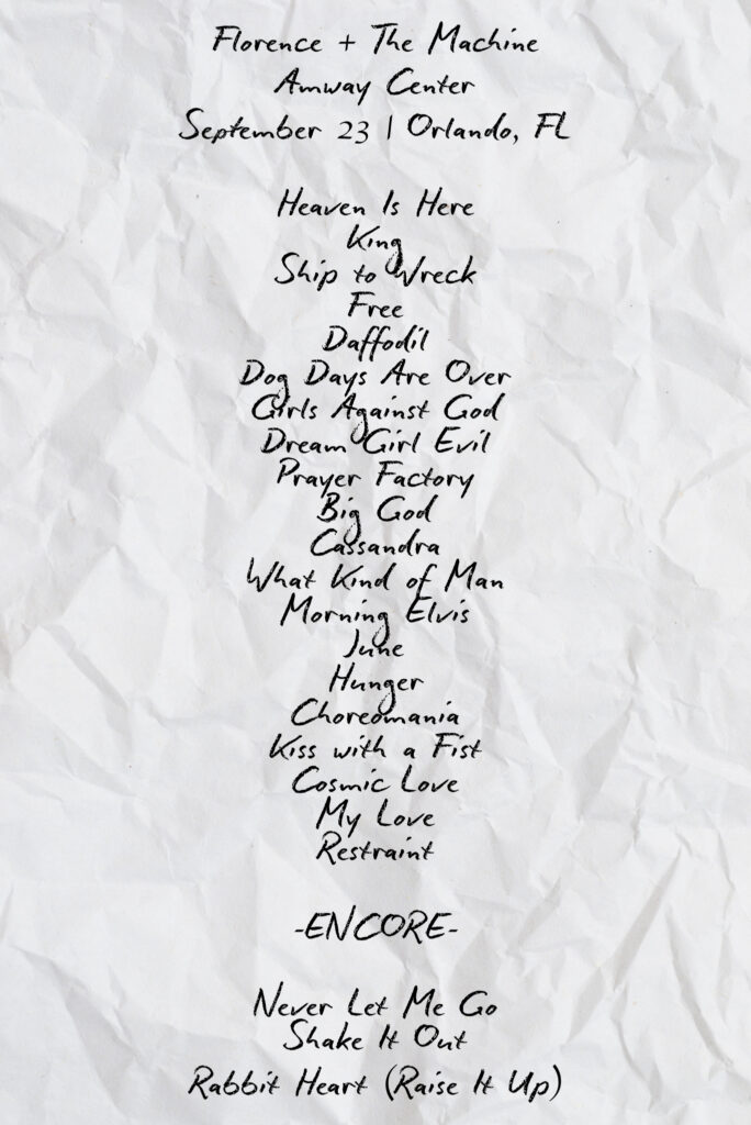 florence setlist