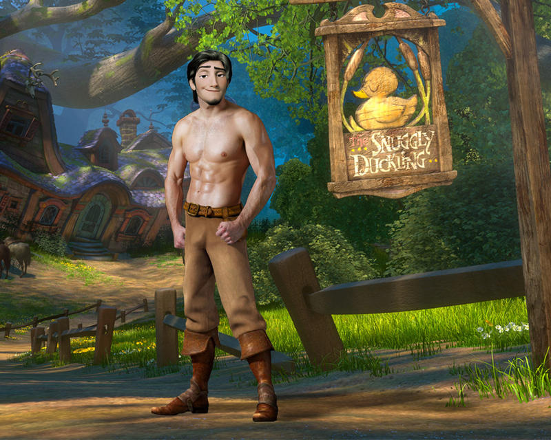 flynn rider shirtless