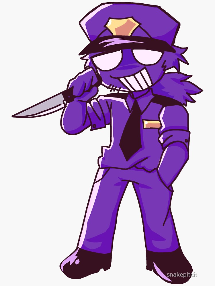 fnaf purple guy art