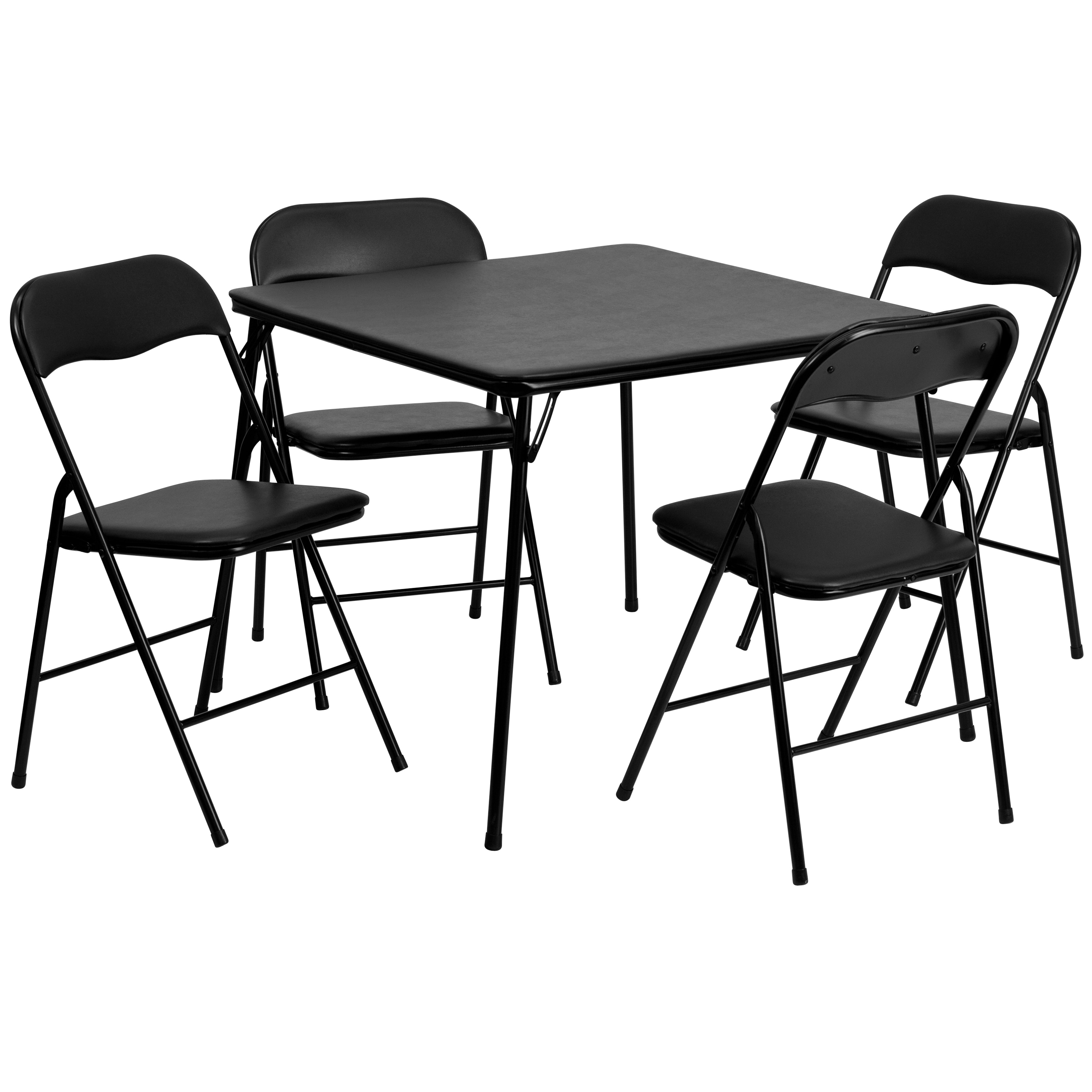 folding card table and chairs