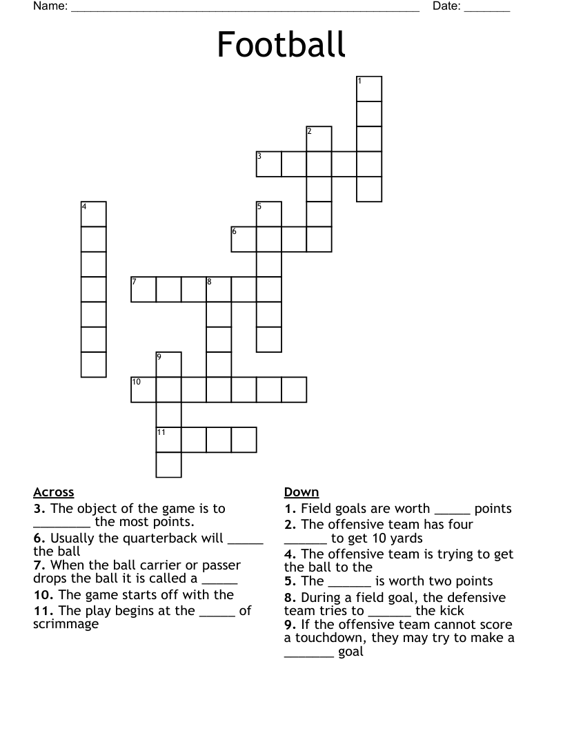 football offenses count crossword