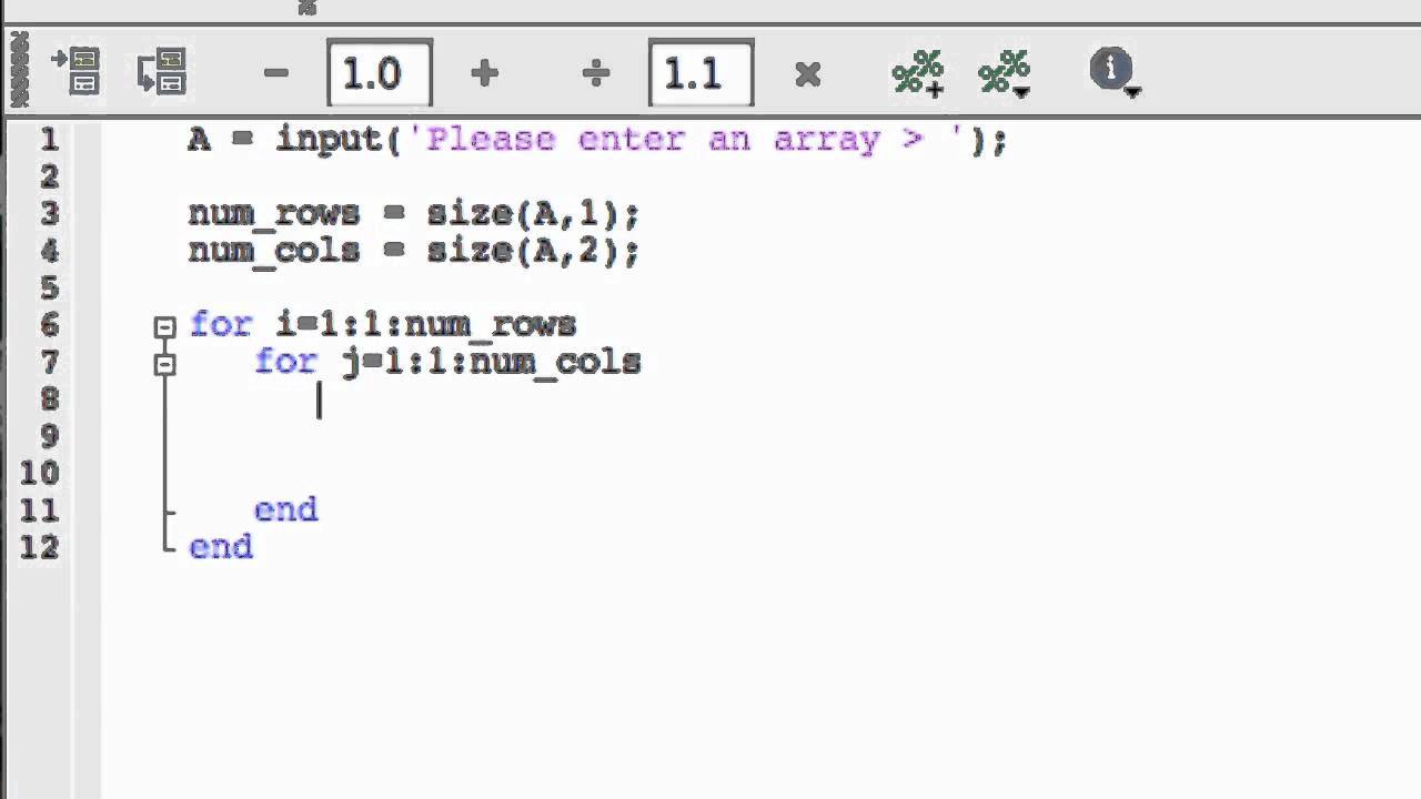 for loop matlab