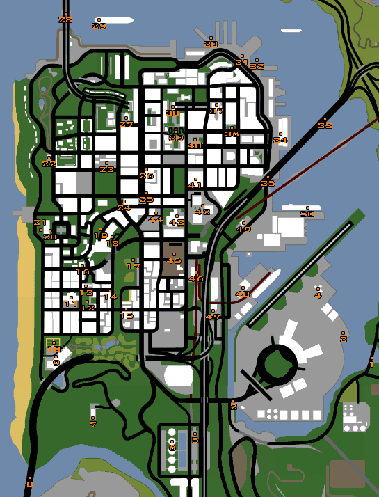 fotografias gta san andreas mapa