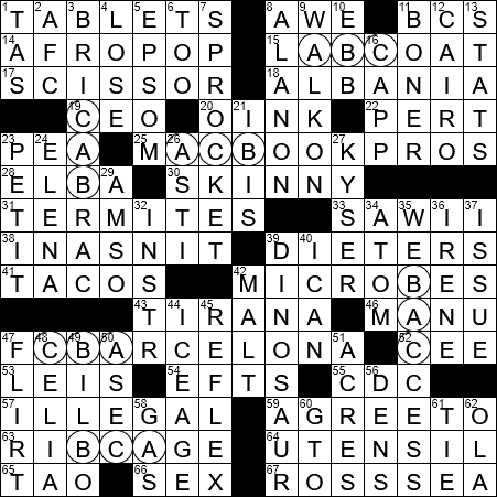 four gills crossword clue