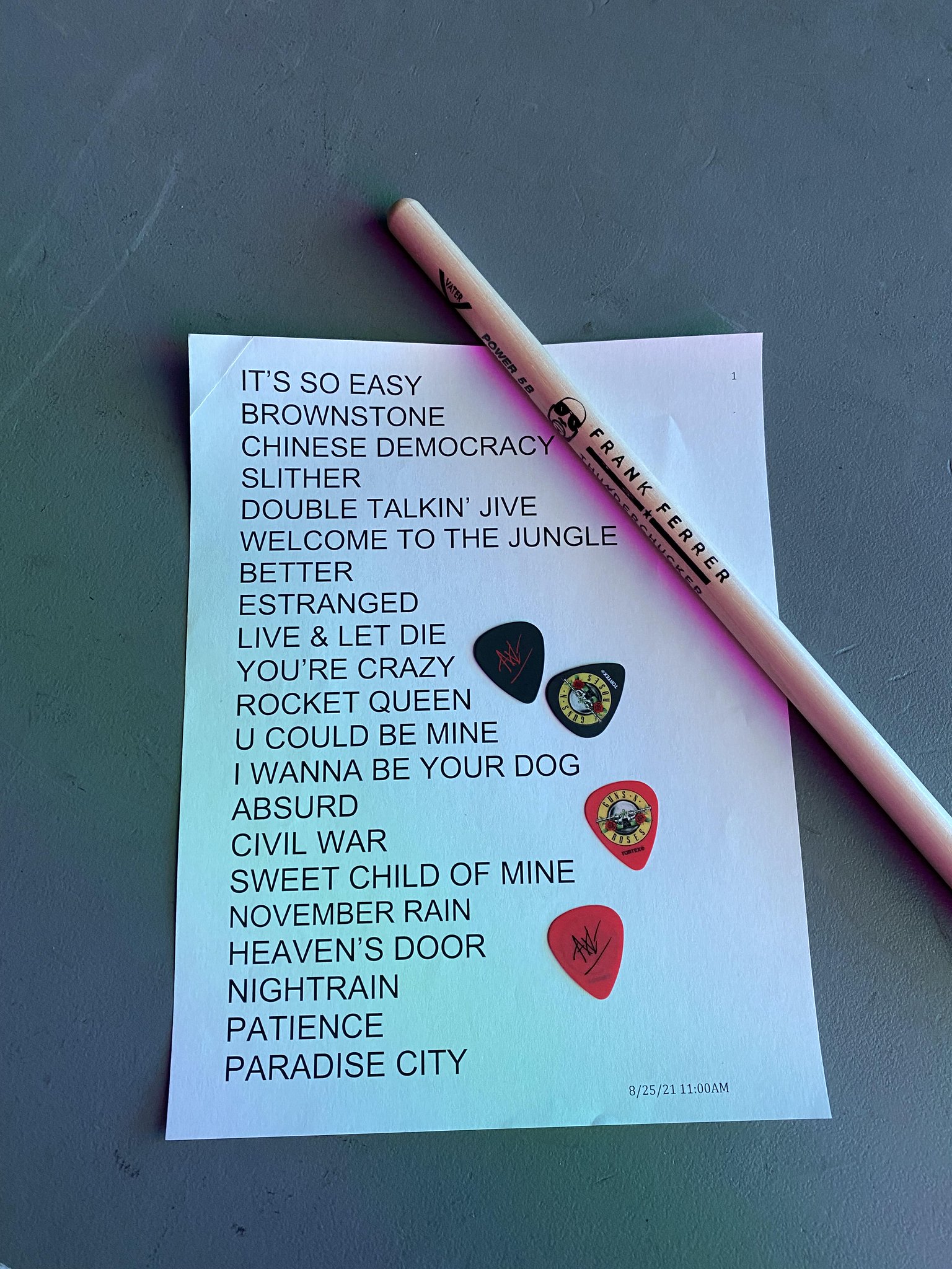 g n r setlist 2023