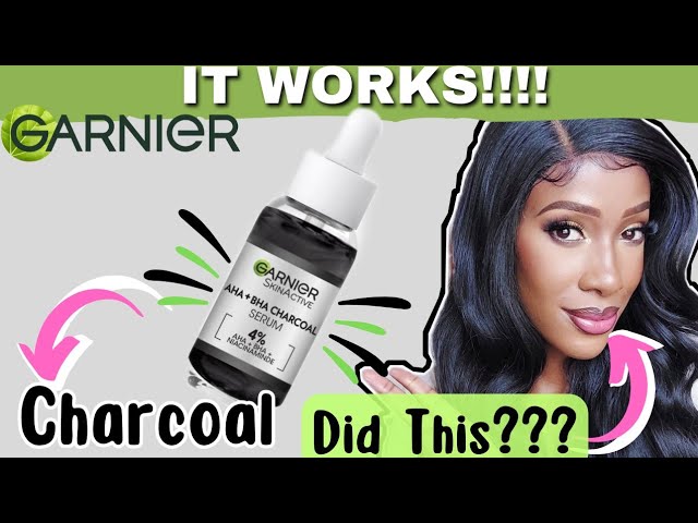 garnier aha bha charcoal serum review