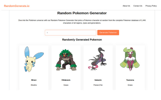 generate random pokemon