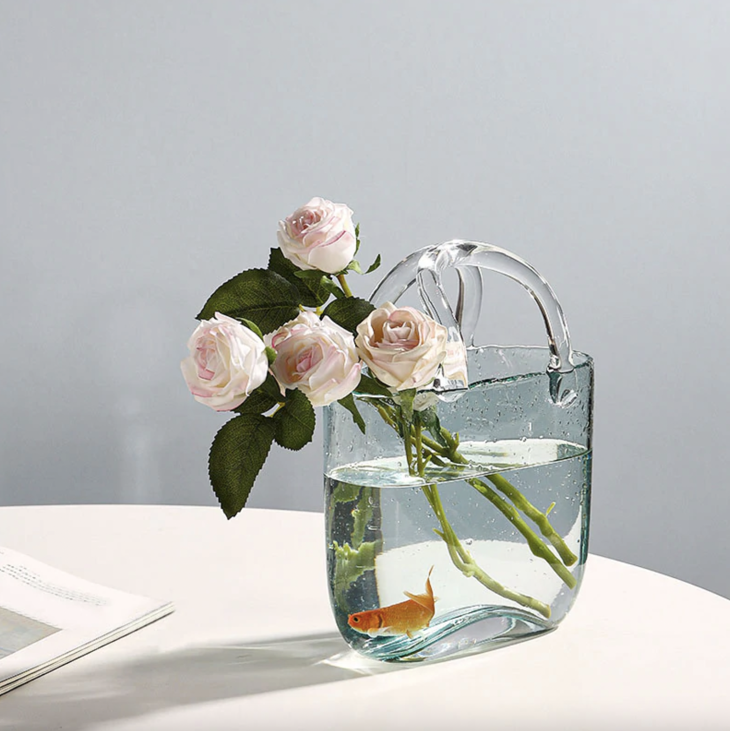 glass bag vase