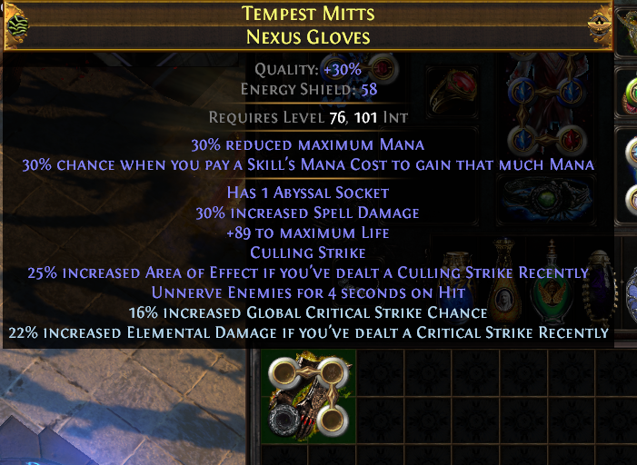gloves path of exile