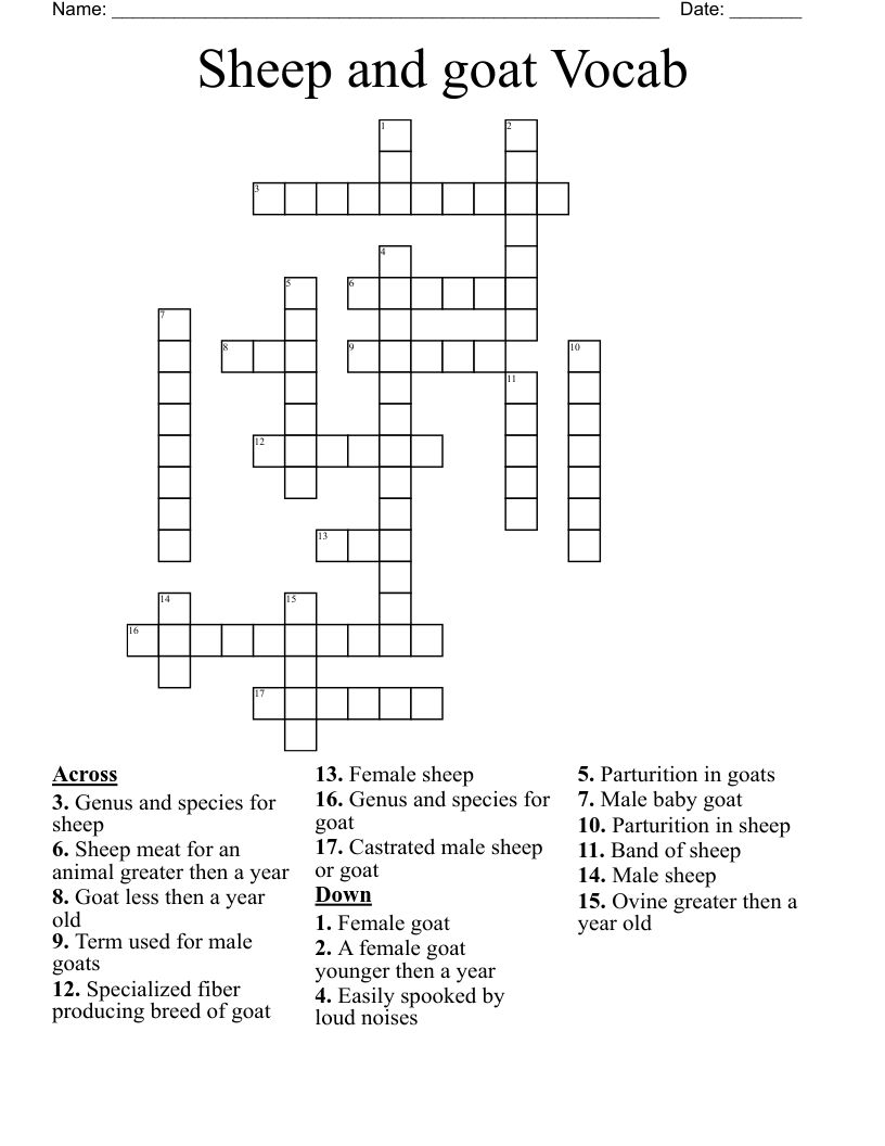 goats cry crossword