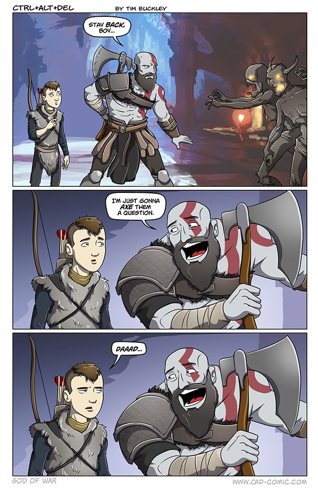 god of war funny comics