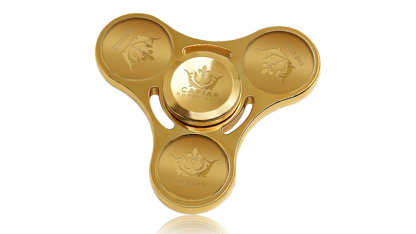 gold fidget spinner with diamonds