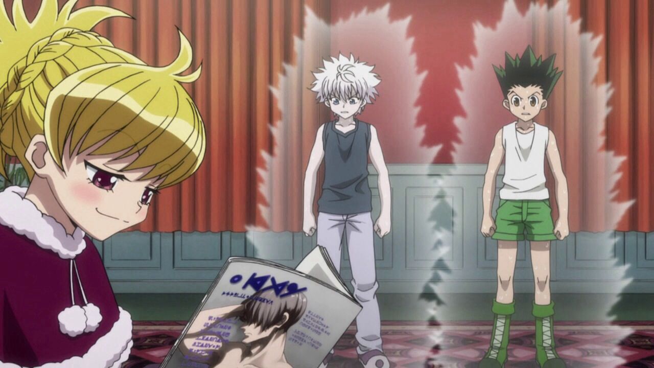 gon and killua training with bisky