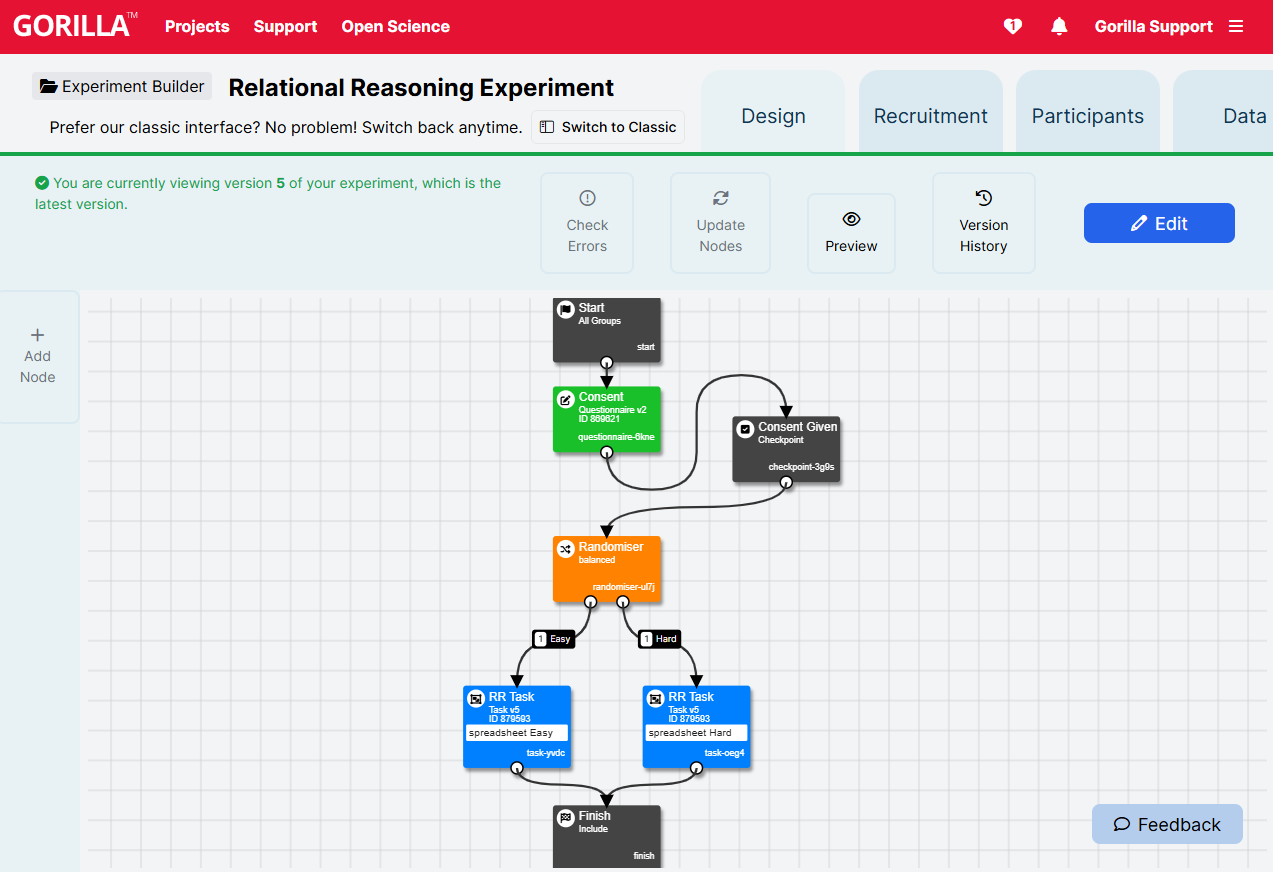 gorilla experiment builder