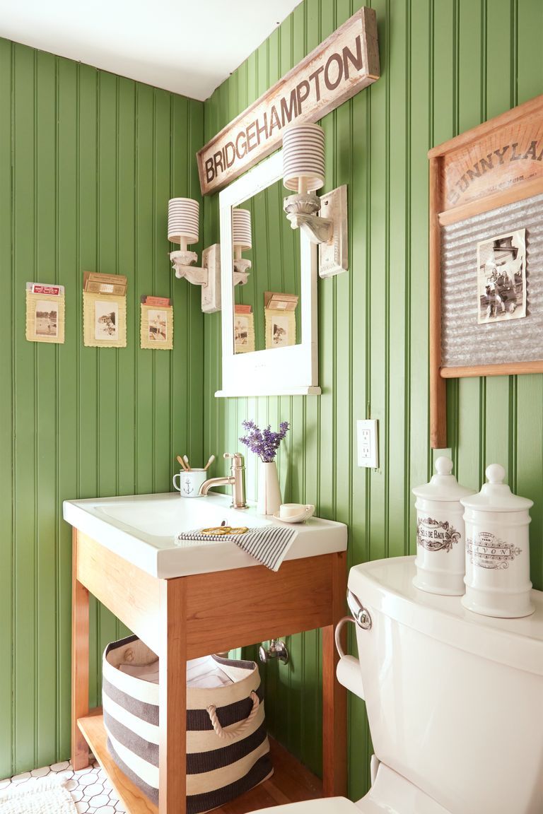 green bathroom themes