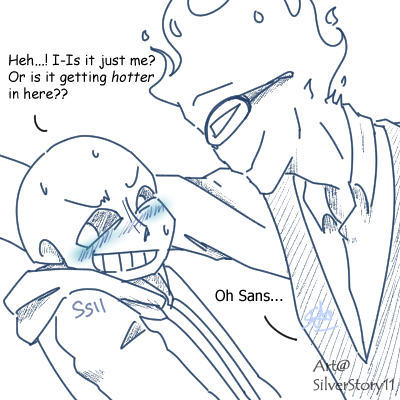 grillby x sans