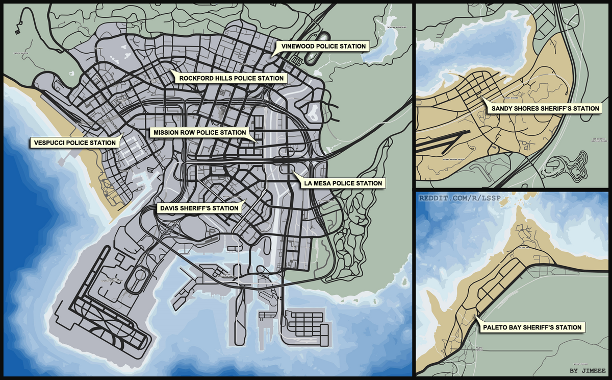 gta 5 police station location