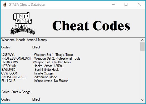 gta san andreas weapon cheats