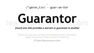 guarantor pronunciation
