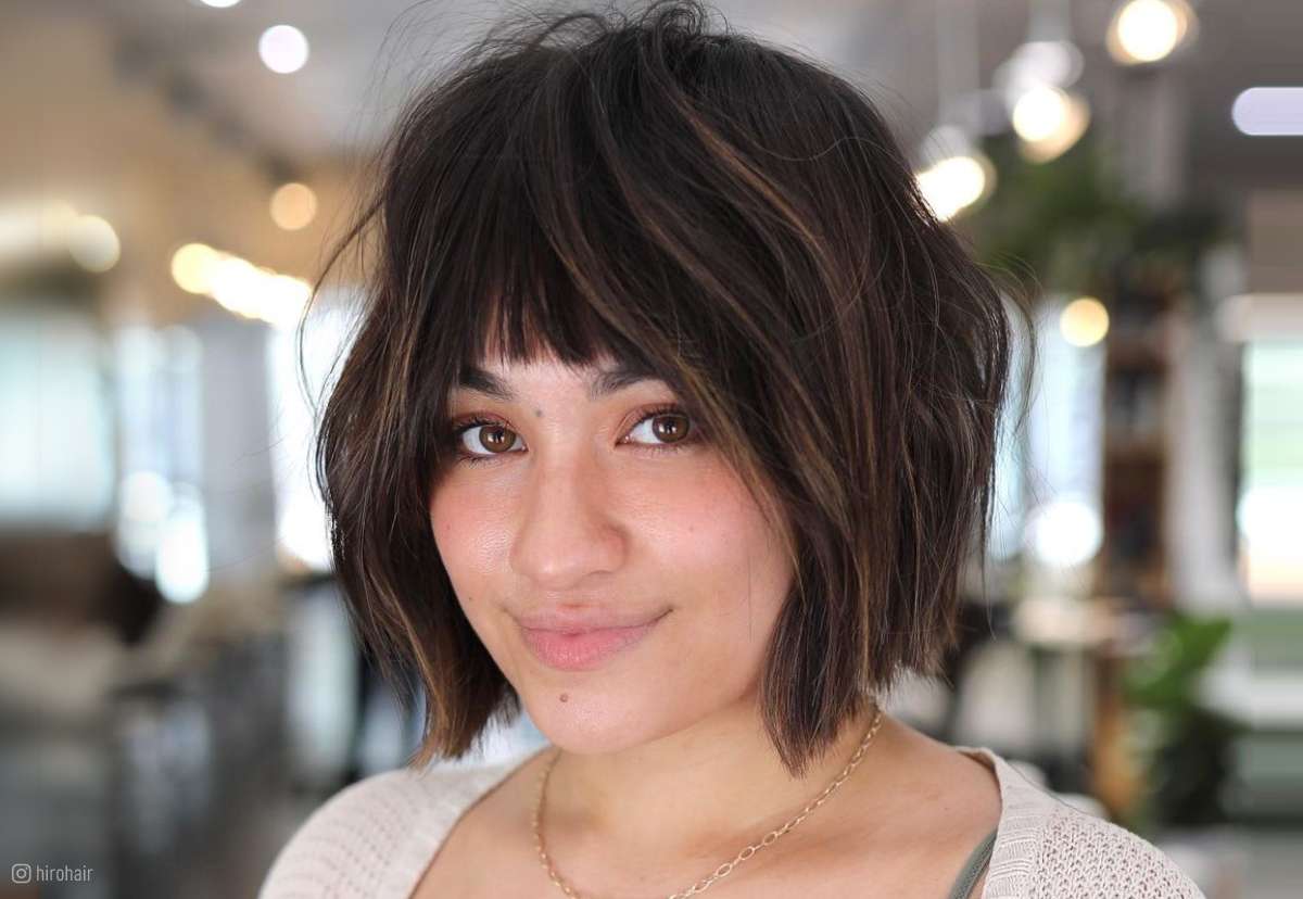 haircut bob with fringe