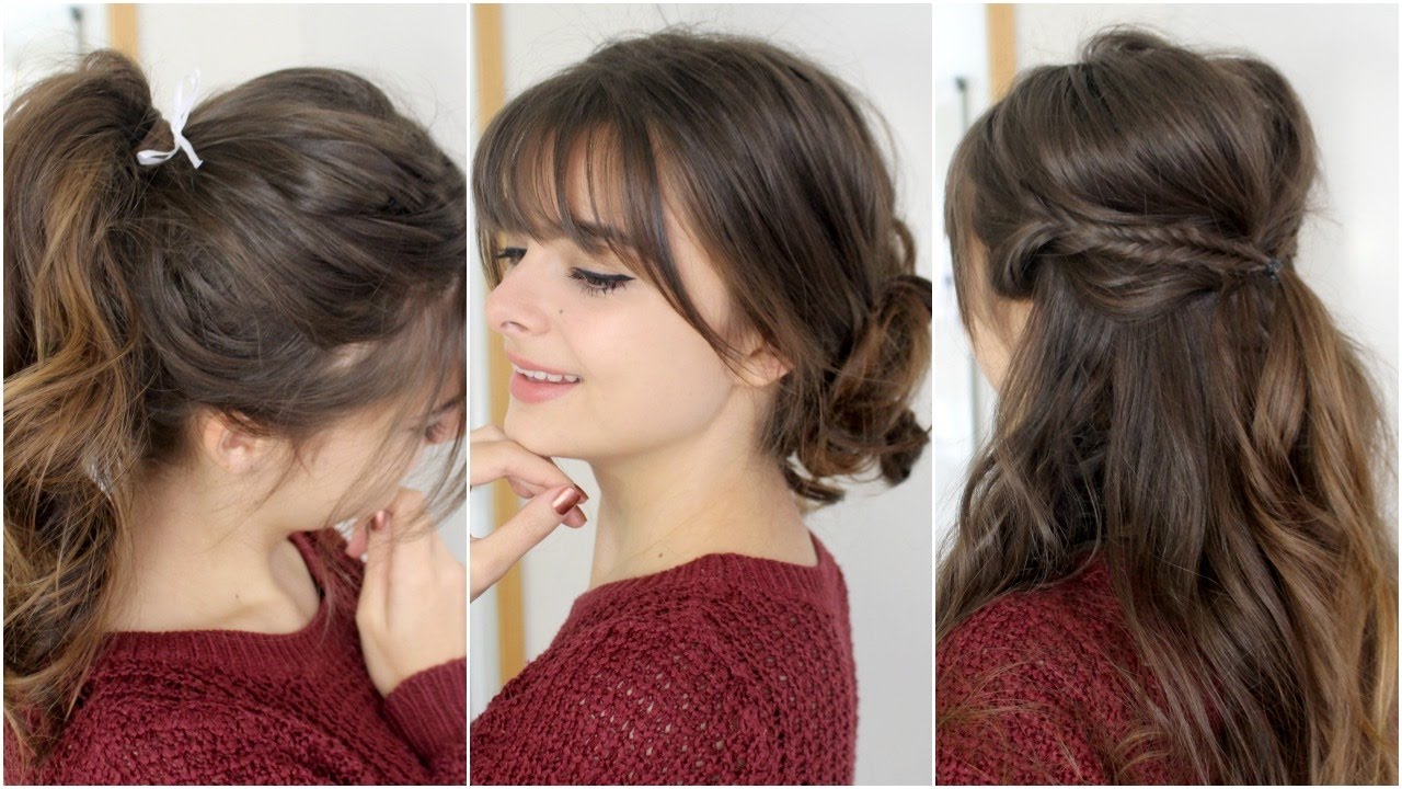 hairstyles for hair with bangs