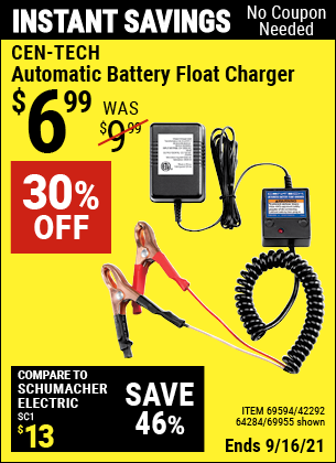 harbor freight float charger
