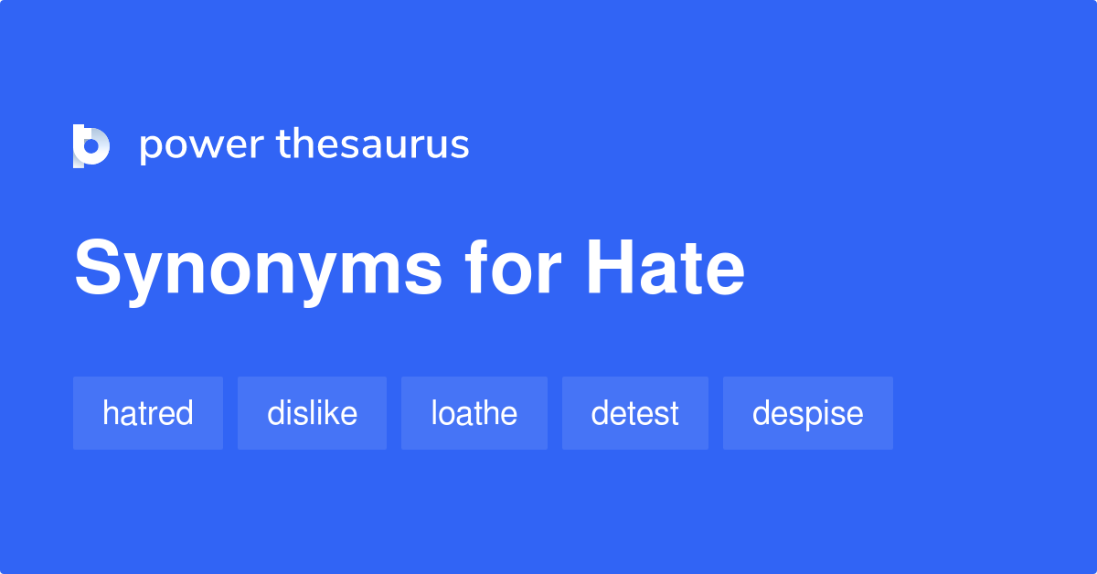 hate synonyms