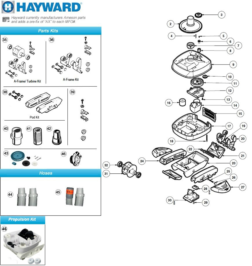 hayward navigator parts