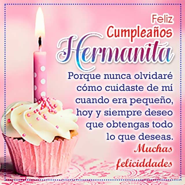 hermana mayor cumpleaños