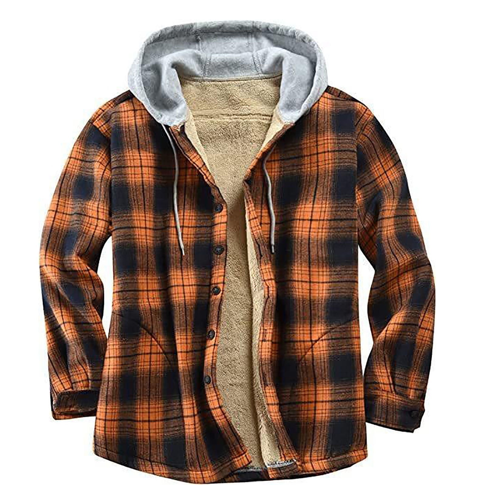 hooded flannel jacket mens