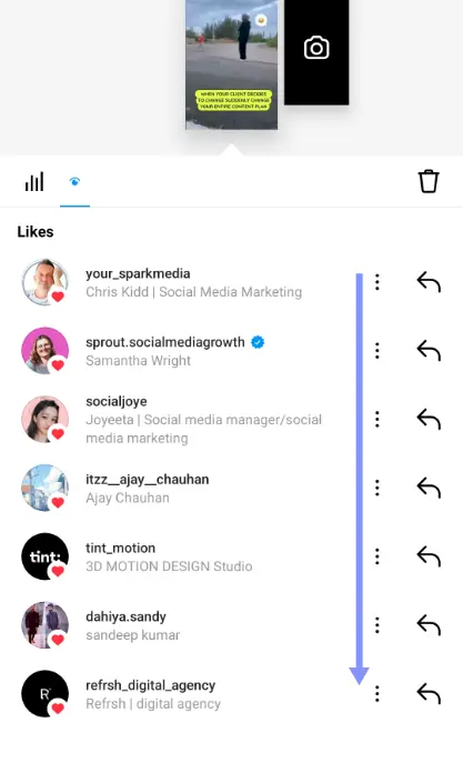 how are ig story viewers arranged
