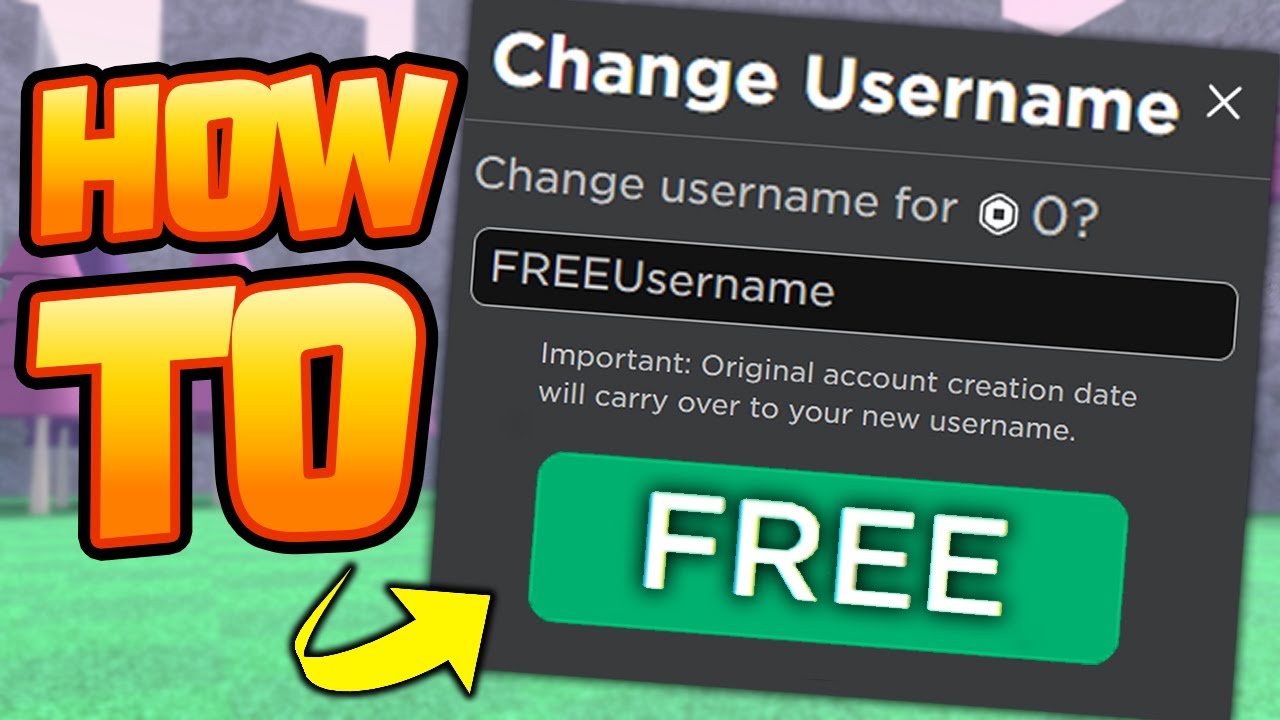 how do you change your name on roblox for free