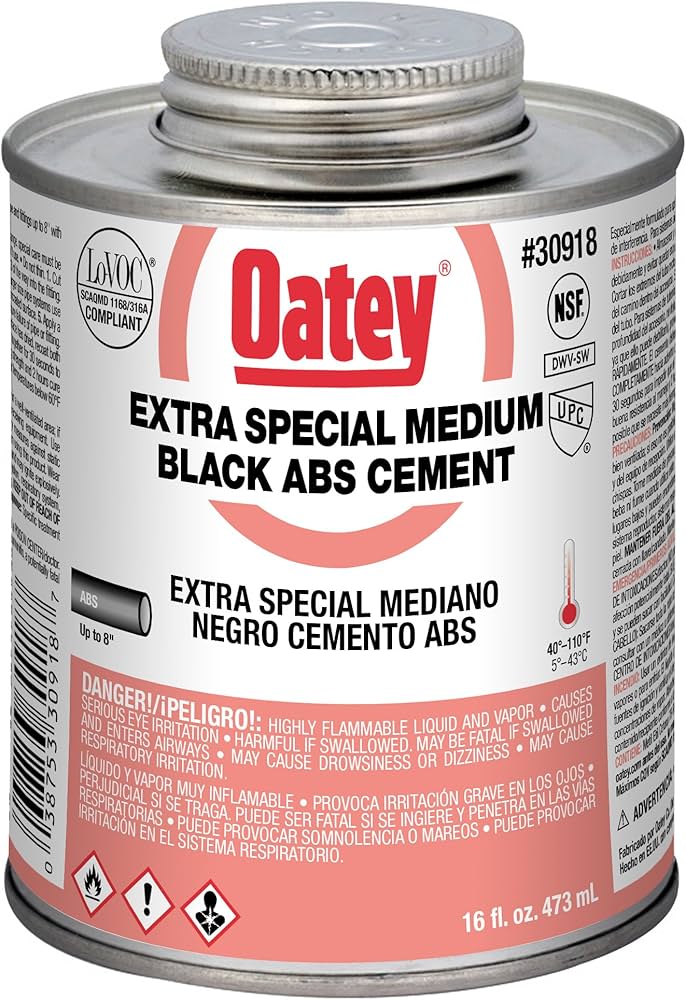 how long for oatey abs cement to dry